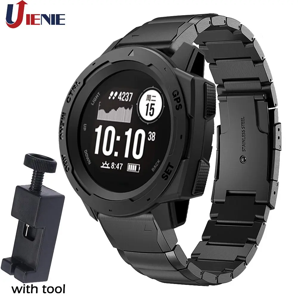 Ремешок для часов из нержавеющей стали Garmin Instinct/подход S60/Forerunner 935 945 Смарт часы