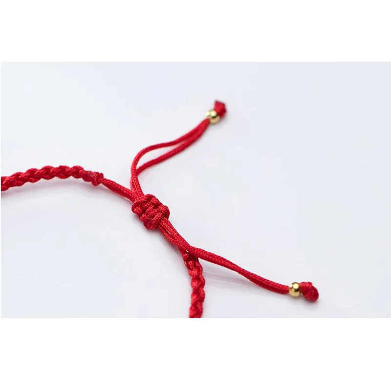 Женский плетеный браслет ручной работы на удачу с красной нитью модные ювелирные