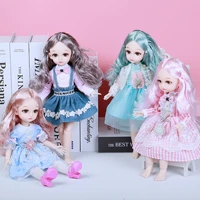 32cm beauty princess bjd doll 25 movable jointed dolls with sweater clothes make up fashion diy doll handmade gifts for girl toy