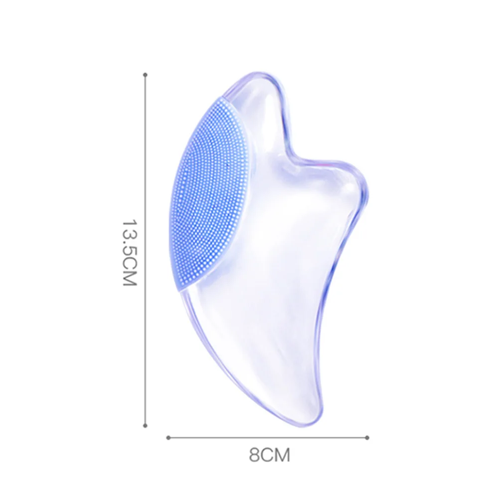 

3 In 1 LED Photon Reflexology Therapy Silicone Massager Battery Powered Body Trigeminal GuaSha Massage Tool For Point Massage