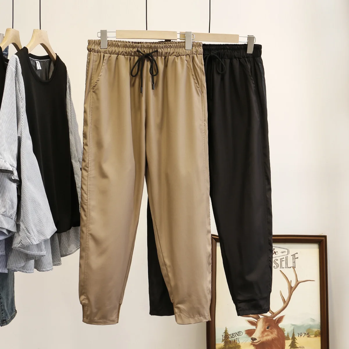 Lady Spring Summer Pants Women Harem Female Ankle Banded Trousers Thin Plus Size Fashion Loose S6-9622 | Женская одежда