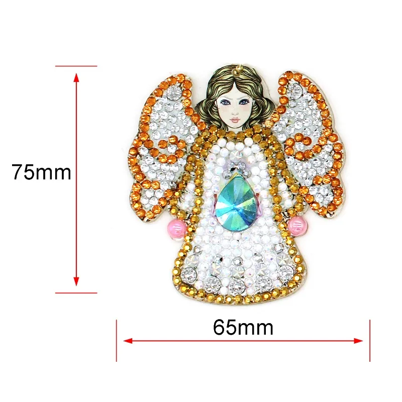 

5pcs DIY Diamond Keychain Angel Bag Pendant Ornament Jewelry Diamond Mosaic Key Ring Keybuckle Diamond Painting Gifts YSK49