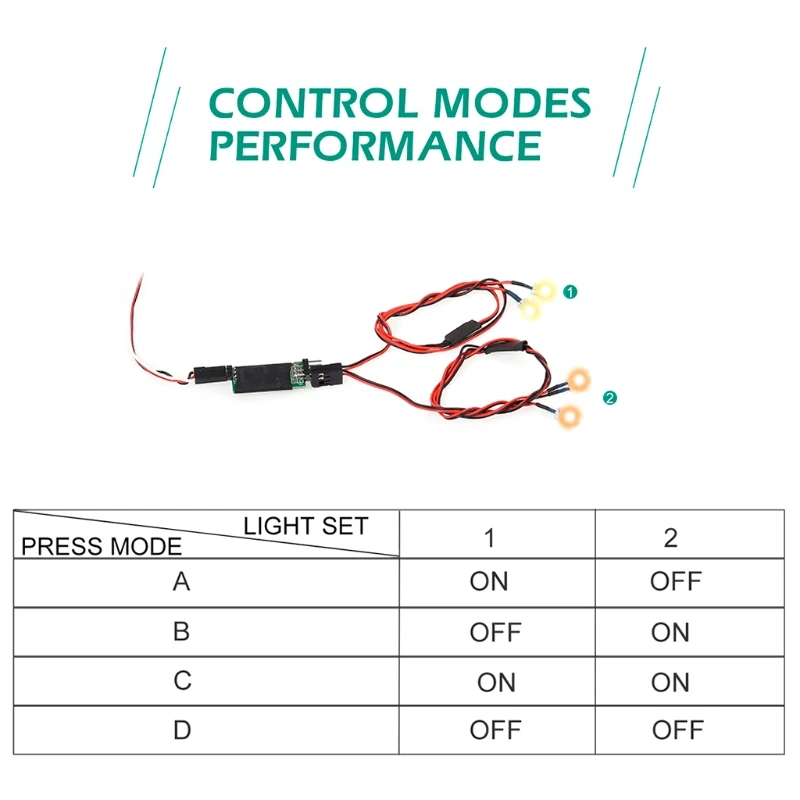 

LED Lamp Light Control Switch Panel System Turn On Off 3CH for Hsp Tamiya Axial