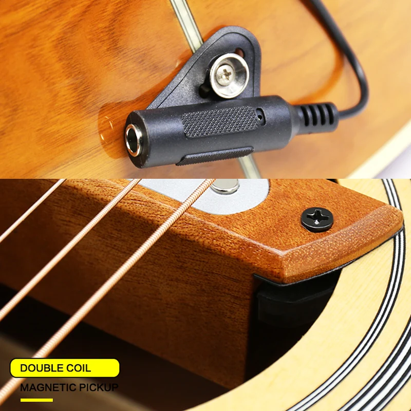 gitarre sound pickups bass magnetische gitarre pickup piezo vibration für akustischefolkelektrische band zubehör gitarre teile free global