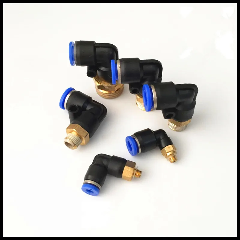 10 шт. OD 4 мм M5 резьбовые пневматические разъемы Локоть Фитинг|Пневматические