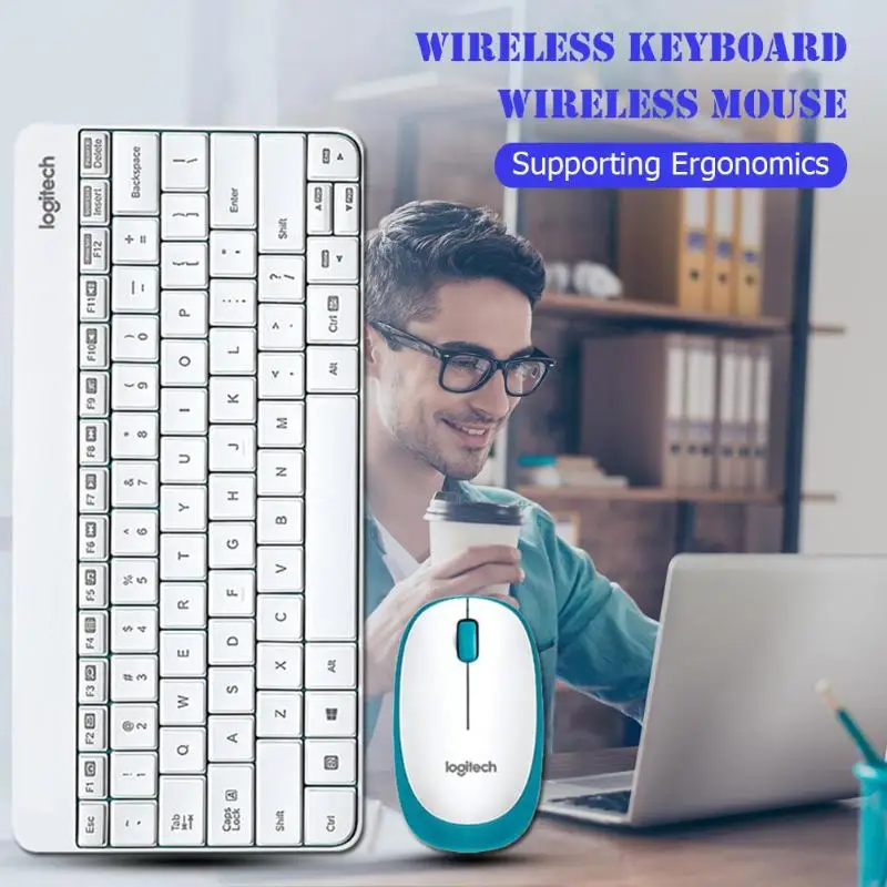 Lotech MK245 w/usb-приемник Nano беспроводной мини-набор с клавиатурой и мышью 1000 dpi Эргономичный набор для домашнего офиса ноутбука ПК
