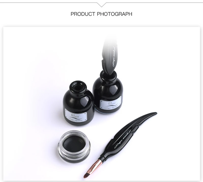 PUDAIER Matte Eye Liner Gel Cream Lasting Waterproof Black Eyeliner Pen Natural Gel Eyeliner Korean Makeup