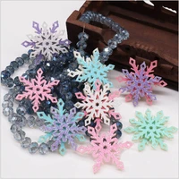 10pcslot glitter snowflake diy craft hair accessories supplies handmade hair bows clips headwear applique