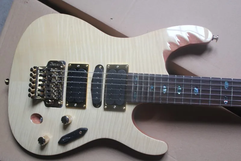

top quality electric guitar 21 to 24 frets well scalloped guitar all gold hardware free shipping 524