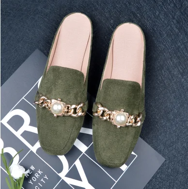 Женские туфли без задника 2018 Новое поступление тапочки с бантом В наличии