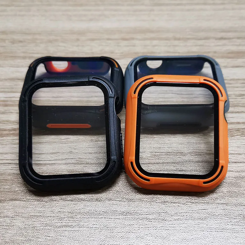 Защитный чехол из поликарбоната матовый для Apple Watch Series 6 SE 5 4 прочный бампер iWatch 40