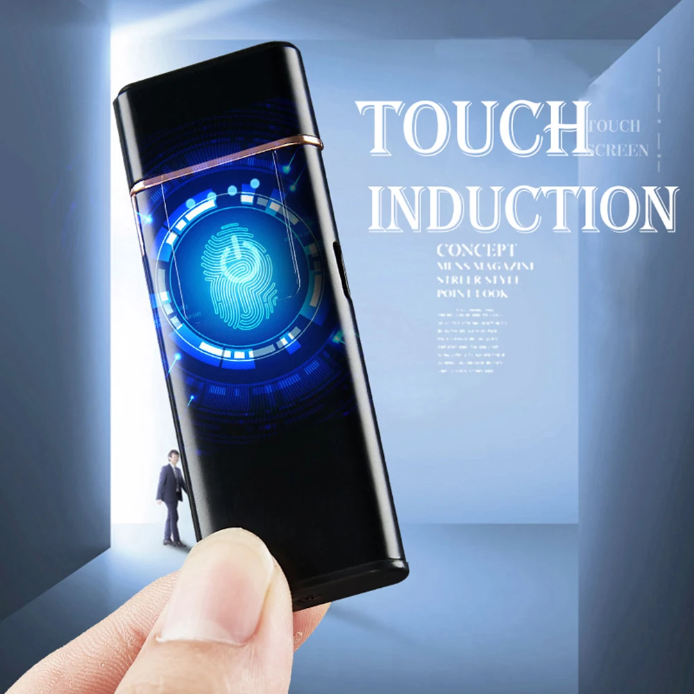 Зажигалка для сигарет сенсорный экран зажигалка компактный смарт датчик usb