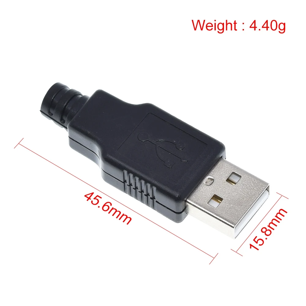 5 Тип набора A входящий штекер USB 4-контактный разъем + tyрe Разъем 4 Pin с черной