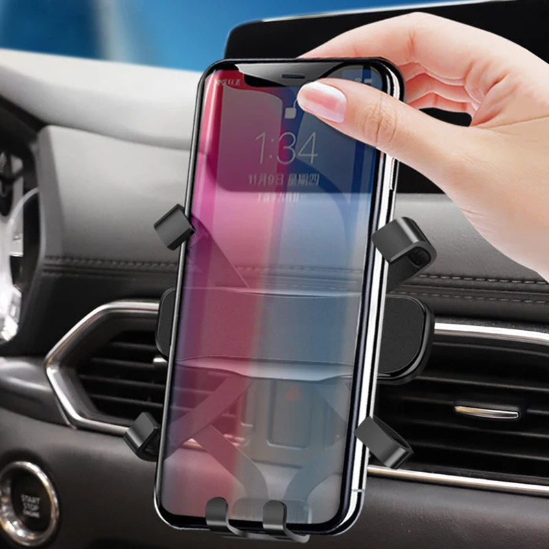 gravity car phone holder air vent clip mobile phone holder for mazda cx 5 cx5 kf accessories 2017 2018 2019 2020 free global shipping