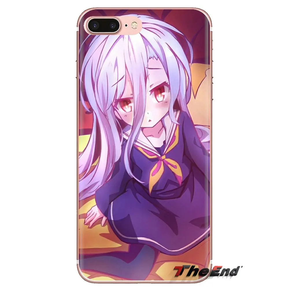 cartoon no game life Shiro For iPhone XS Max XR X 4 4S 5 5S 5C SE 6 6S 7 8 Plus Samsung Galaxy J1 J3 J5 J7 A3 A5 Phone Covers |