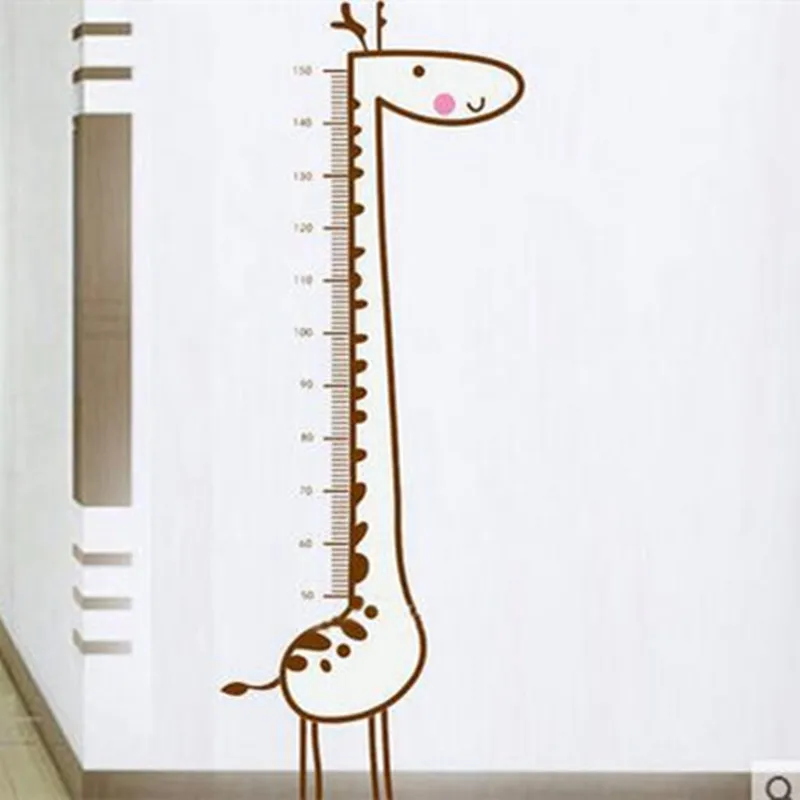 Милый жираф измеритель высоты настенные наклейки обои детская комната диаграмма