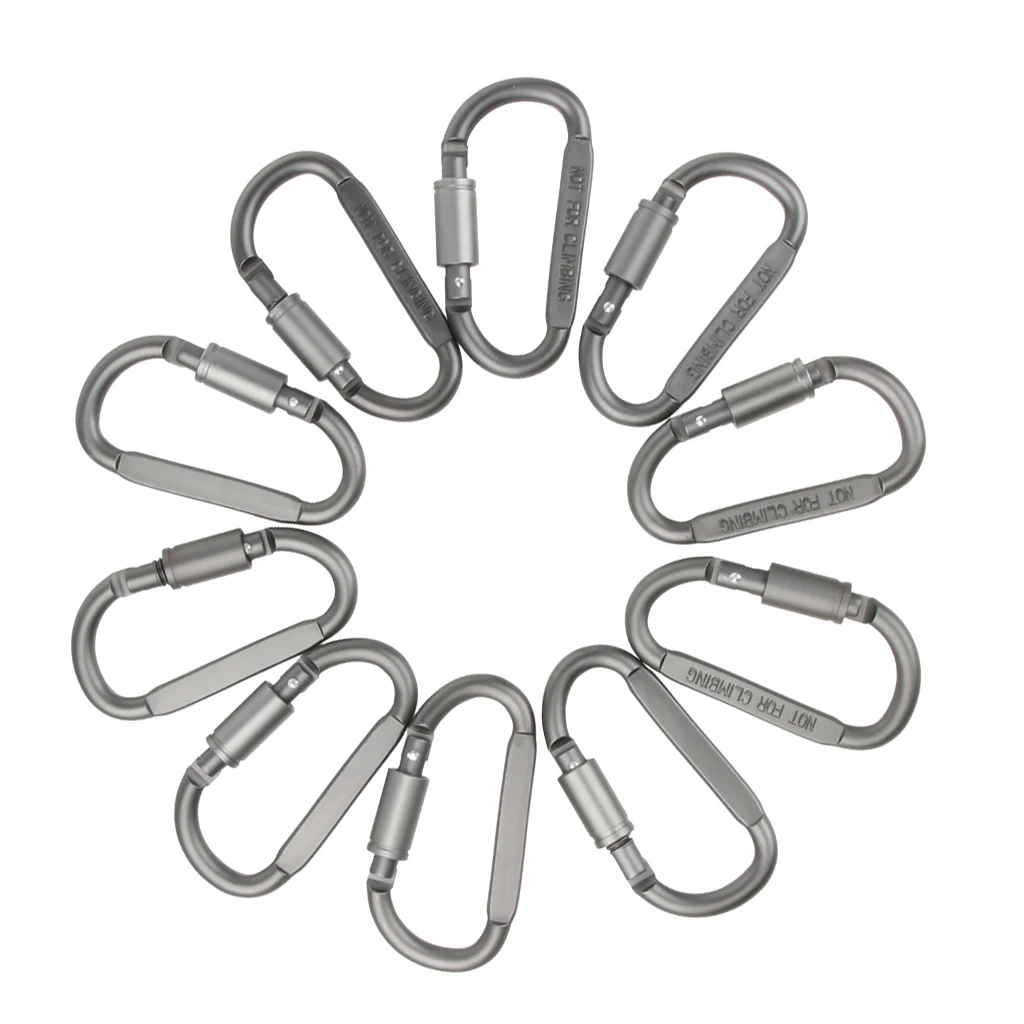 10 шт. алюминиевый карабин клипса пружинный Карабин Для Кемпинга туризма