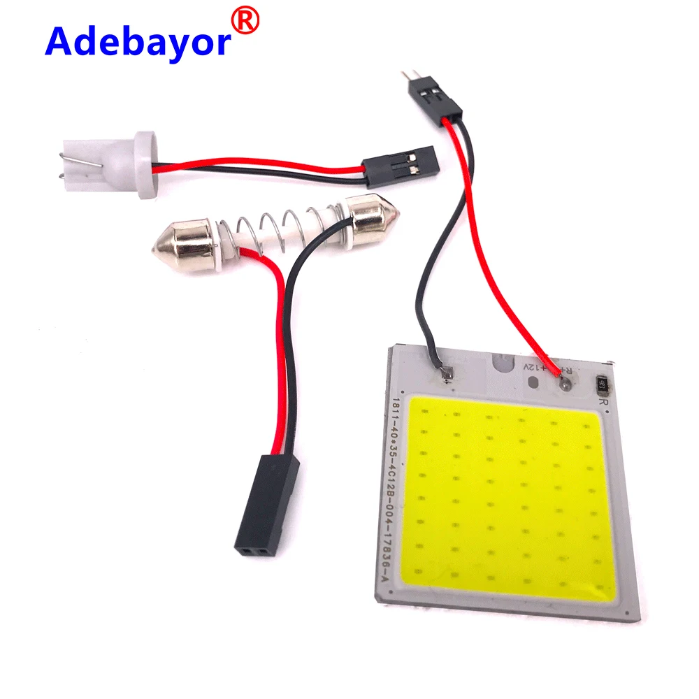 Светодиодная автомобильная лампа T10 C5W Cob 24 36 48SMD для чтения светодиодная