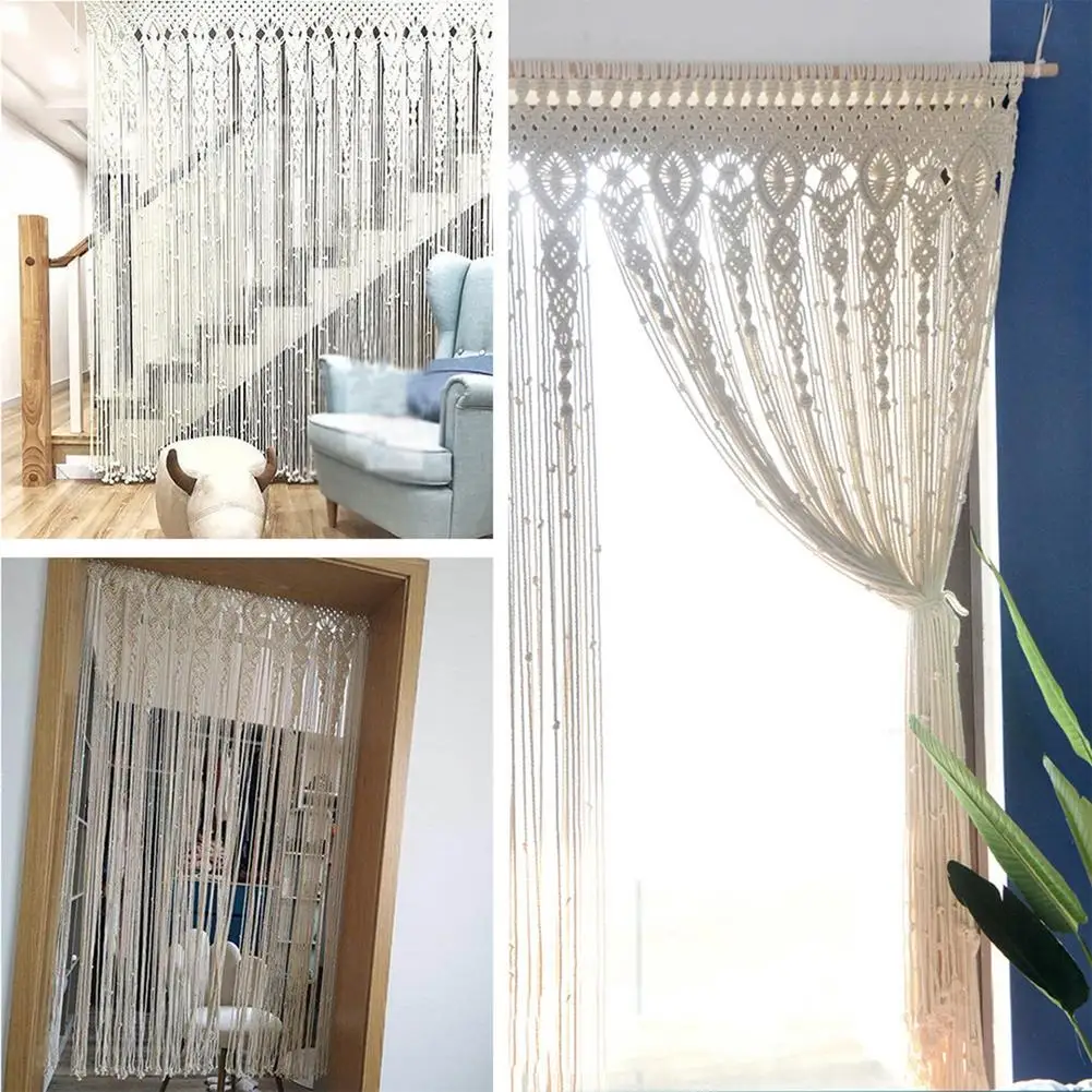 

Wall Hanging Curtain Boho Door Window Hanging Curtain Woven Tapestry Wall Decor For Apartment Bedroom Living Room Wedding Party