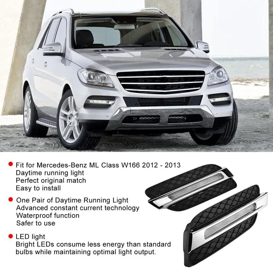 DC12V 6000 6700K светодиодный Водонепроницаемый DRL Дневной светильник подходит для Mercedes