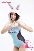 women cute bunny ear hat bodysuit lingerie women bunny girl onesie digital printing bodysuit set onesie cosplay costume outfit