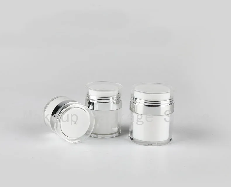 

10pcs 15g30g50g Empty Cosmetic Acrylic Airless Emulsion Bottle,DIY Portable Travel Liquid Lotion Pump Package,Cosmetic Cream Jar