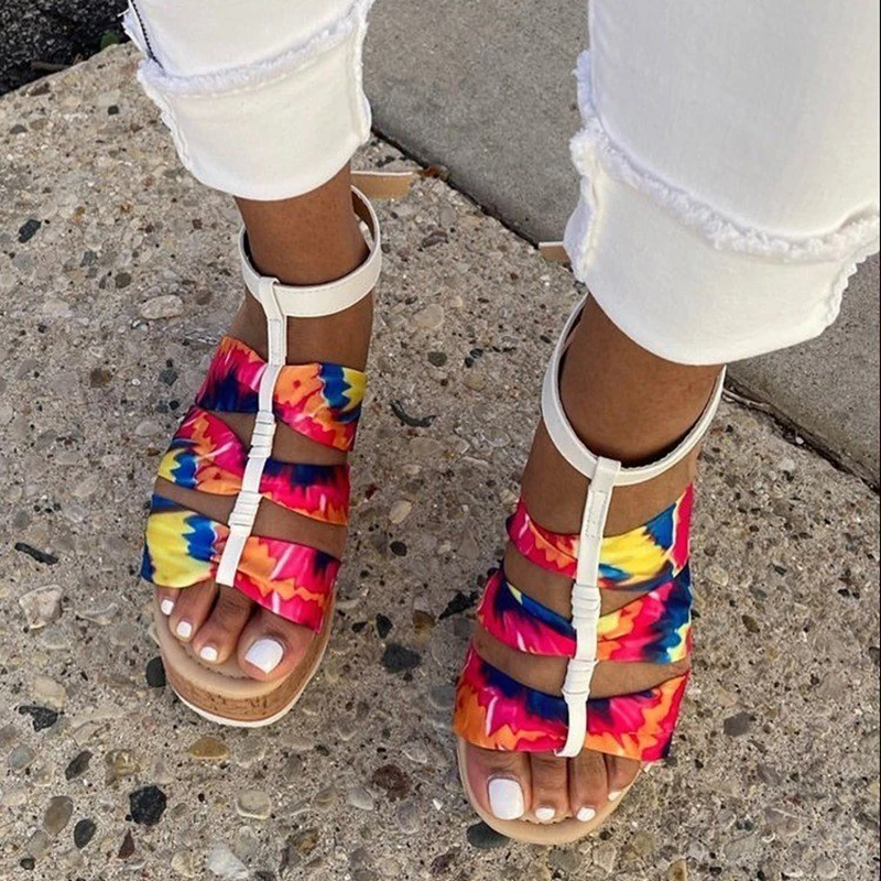 

Vintage Anti-slip Leather Casual Female Platform Retro Shoes Summer Women Wedge Sandals Premium Orthopedic Open Toe Sandals