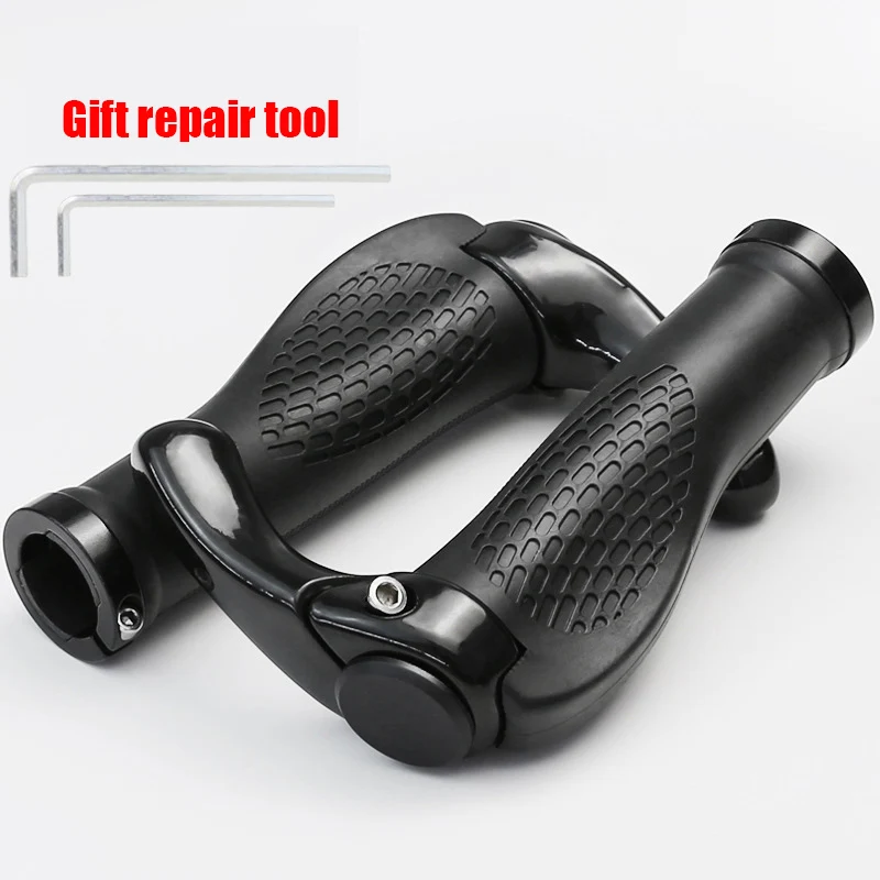 Cattle Horn black 1 пара MTB Горные/дорожные ручки для велосипедного руля противоскользящие эргономичные Упоры для рук на руль велосипеда рожки руля велосипедные ручки резиновые ручки для велосипеда - Цвет: Cattle Horn black