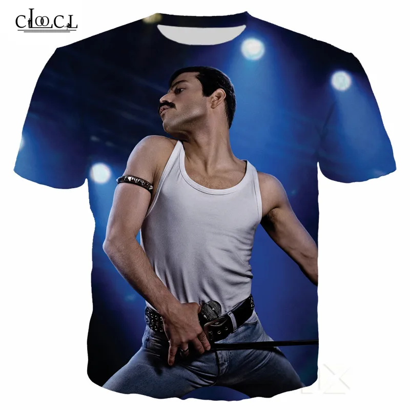

Band Queen T Shirt Men Women Printing FREDDIE MERCURY 3D T-shirt Casual O-Neck Tshirts Short Sleeve The Queen Band Tee Shirt Top