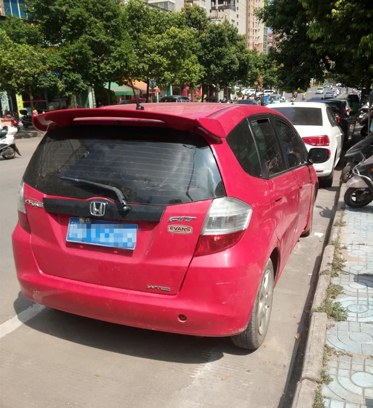 Спойлер для хэтчбека Honda Jazz Fit 2008 2013 высококачественный спойлер из ABS материала