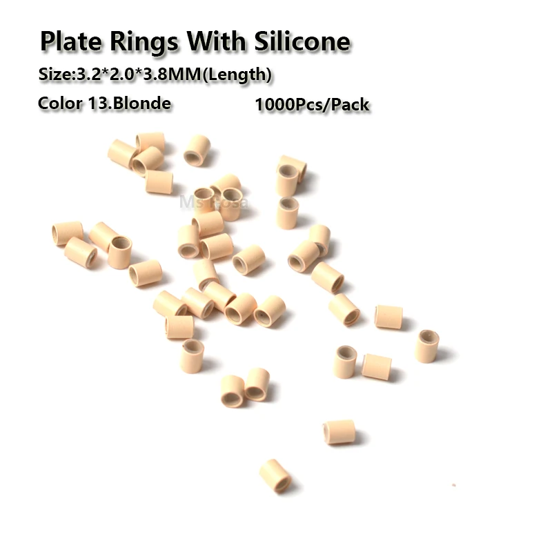 

Flat Edge Silicone Copper Micro Rings 3.2*2.0*3.8mm Black 1000pcs/Lot Hair Beads For Dreadlocks