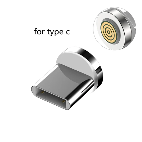 Only Type C Plug Магнитный кабель 12-го поколения, Круглый адаптер для быстрой зарядки, наконечники для iPhone XS MAX XR 8+ SAMUSNG Xiaomi, магнитные Заглушки для зарядного устройства - Цвет: Only Type C Plug