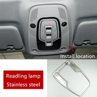 car front reading lamp decorative frame cover trim sticker for audi a6 c8 2019 interior accessories stainless steel strips