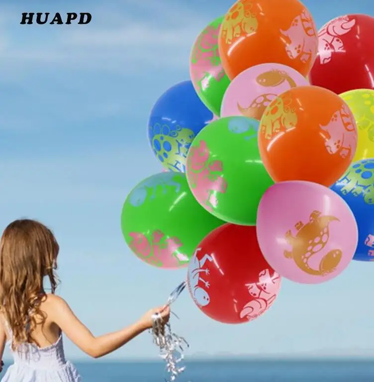 100/200 шт 12 дюймов куртка с принтом &quotдинозавр&quot животных латексный шар baby shower