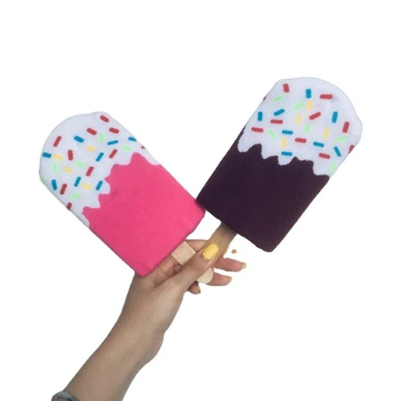 Женские носки Забавный дизайн упаковки мороженого милые Мультяшные Модные