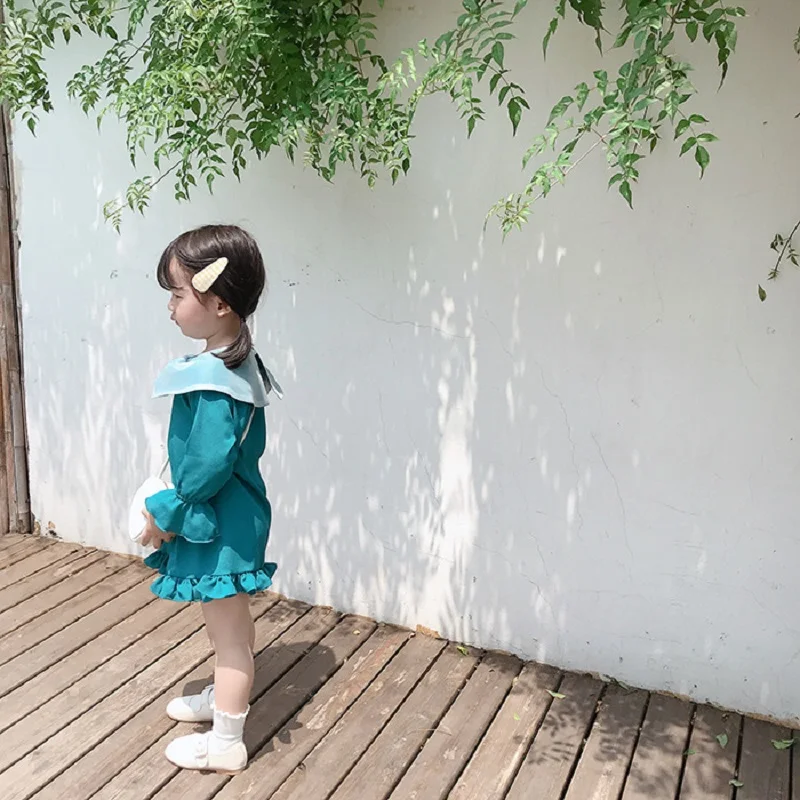 Милое Платье для малышей весна-осень 2019 платье с длинными рукавами девочек