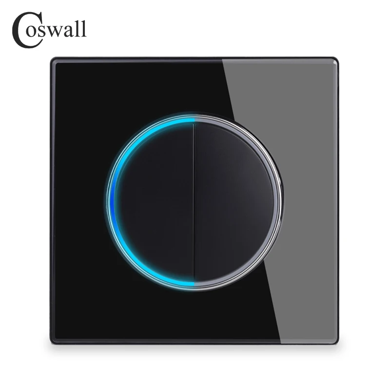 COSWALL 1/2/3/4 Gang 1/2 Way On / Off настенный выключатель света с большой диафрагмой