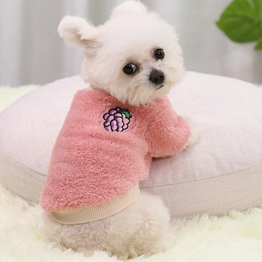 

Fleece Warm Winter Clothes for Small Dogs Dog Sweater Puppy Jacket Coat Teacup Puppy Chihuahua Sweatshirt Christmas Clothes XS