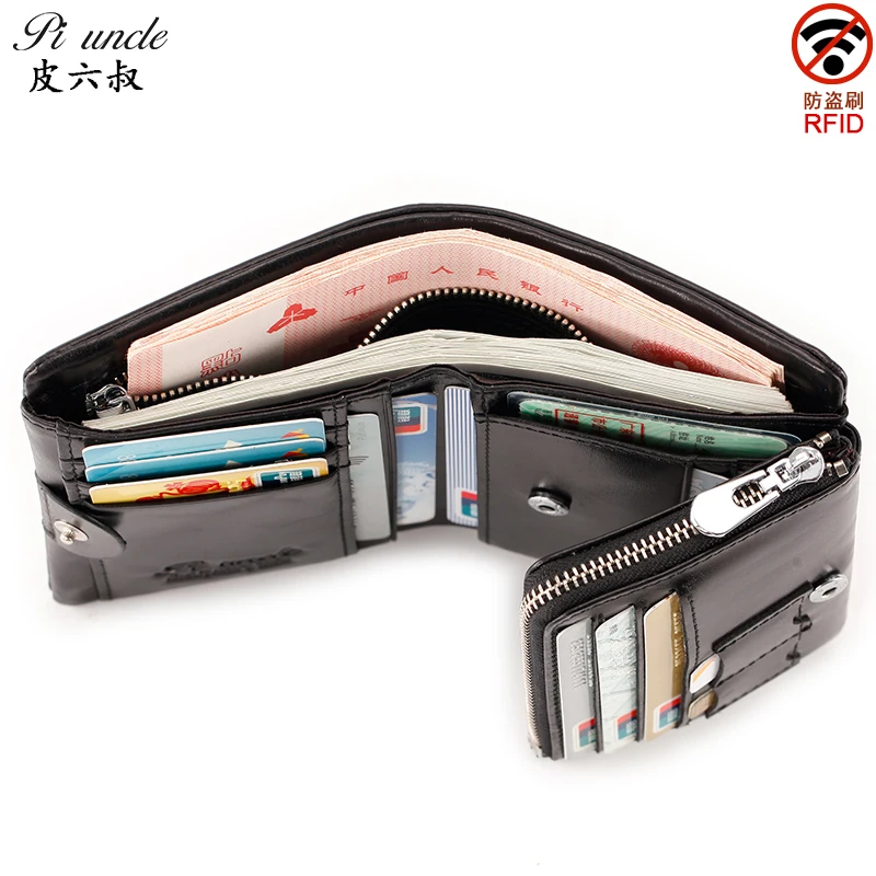 Короткий кошелек из натуральной кожи для мужчин дорожная Обложка паспорта