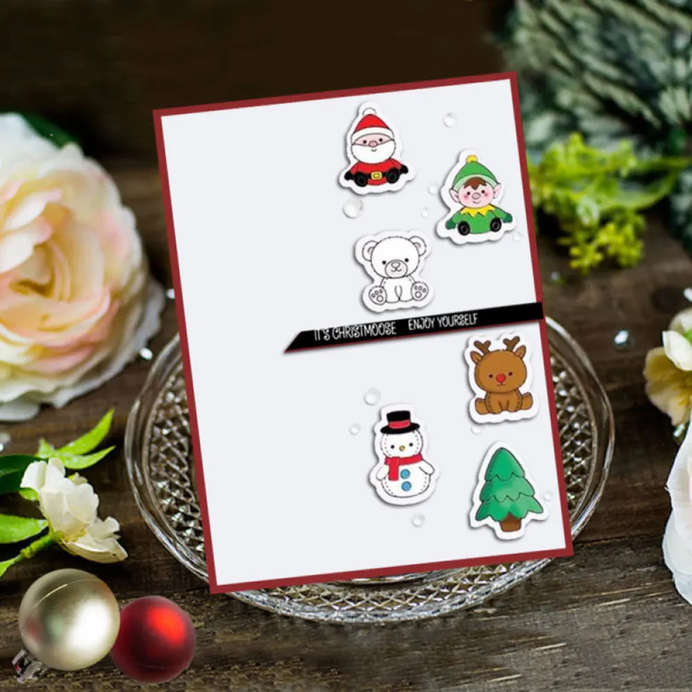 

Santa Claus Christmas Gift Transparent Clear Stamps for DIY Scrapbooking/Card Making Fun Decoration Supplies