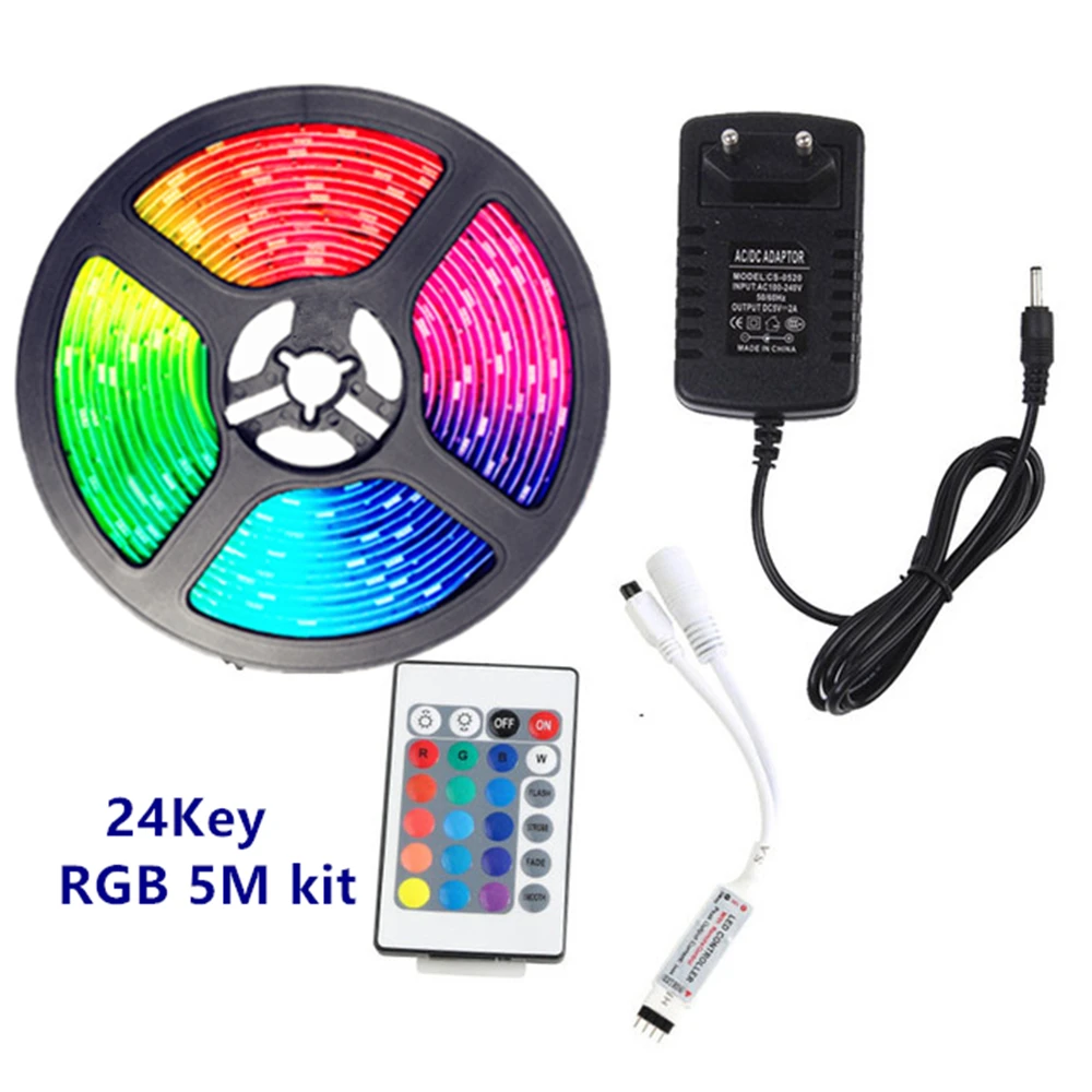 5 м 10 15 RGB Водонепроницаемый светодиодный светильник SMD 2835 с пультом