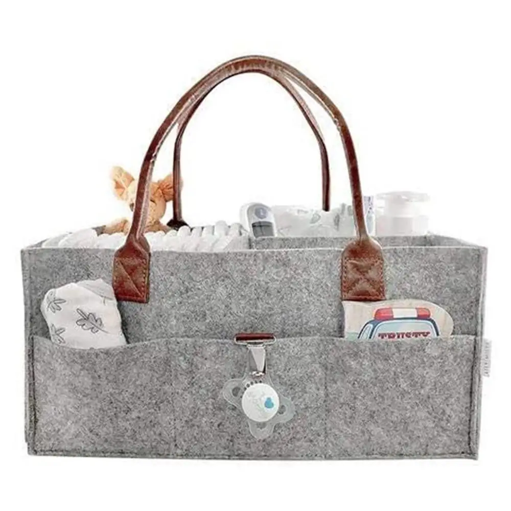 

Портативный органайзер Caddy для детских подгузников, складные отсеки из войлока, держатель для пеленальных столиков и предметов для детской комнаты