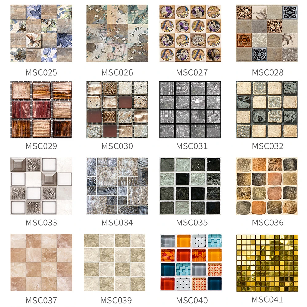 

6pcs brick wallpaper Mosaic creative wall stickers home decoration tile the plinth is self-adhesive waterproof bathroom