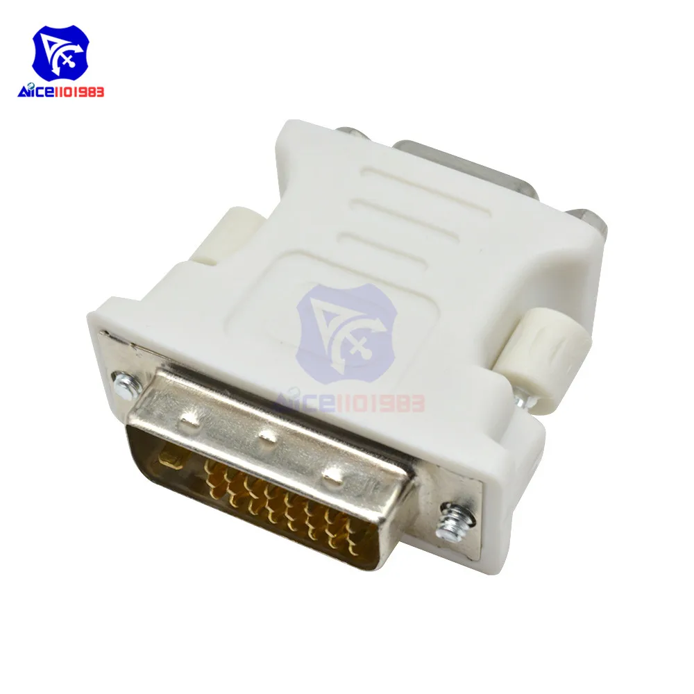 DVI 24+1 Male to VGA SVGA HD15-pin Female Graphics Card Display LCD Conversion Adapter Connector