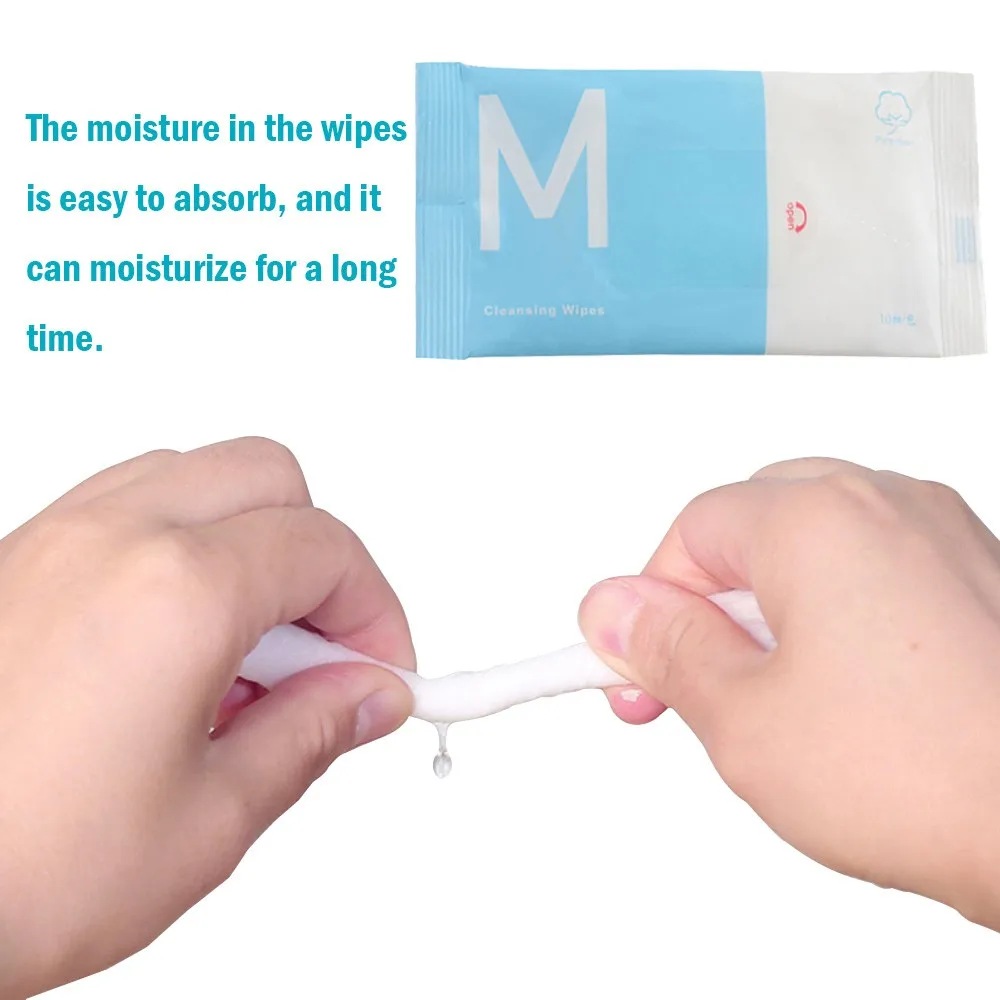 10 салфеток/упаковка одноразовые антибактериальные влажные салфетки
