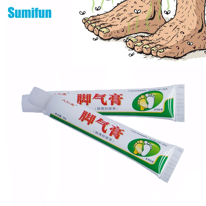 

1/2Pcs Athlete's Foot Cream Erosive Beriberi Anti-Itch Sweat Odor Feet Psoriasis Pain Patch Antibacterial Ointment Foot Care