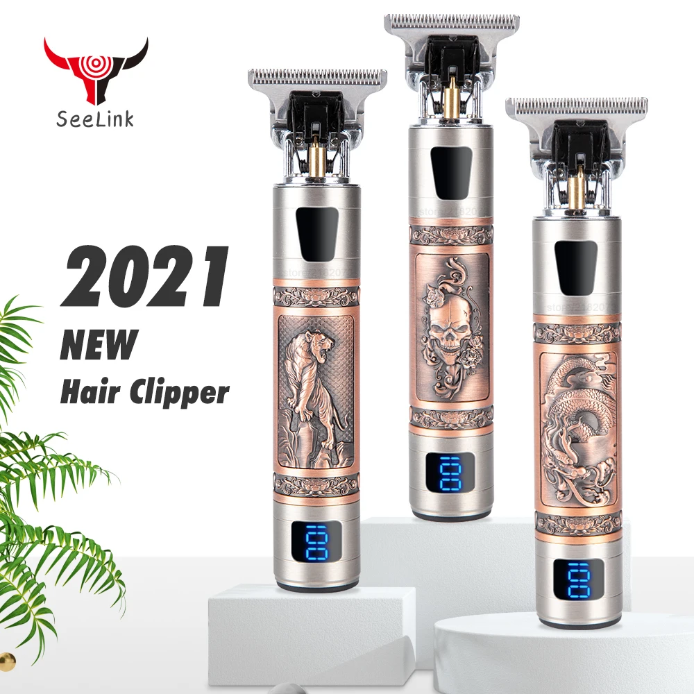 

USB Hair Trimmer Rechargeable Hair Clipper Hair Cutting T-Outliner Barber Cordless Shaver Trimmer Beard Shaver For Men Haircut