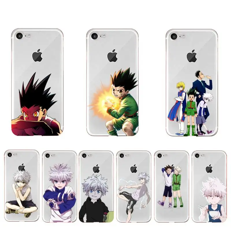 Чехол для телефона HUNTER HxH Gon Killua anime iPhone X XS MAX 6 6s 7 7plus 8 8Plus 5 5S SE 2020 XR 11 11pro max прозрачный