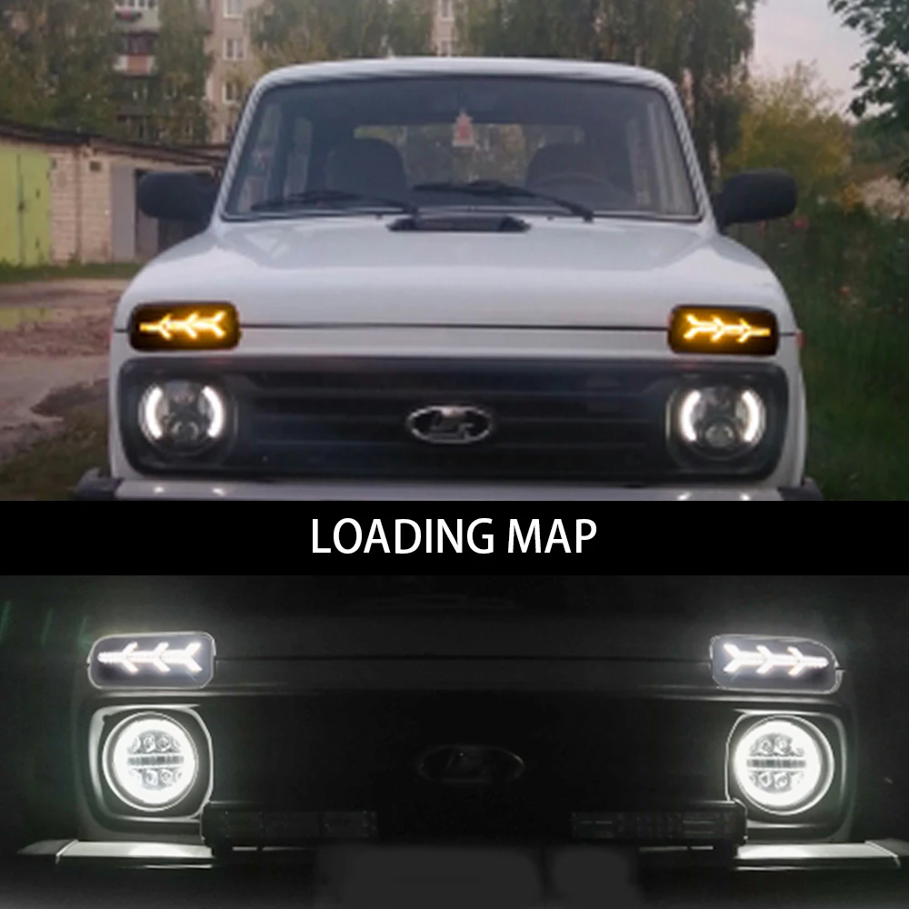 Для Lada Niva 4X4 1995 светодиодный DRL светильник s Запуск поворотник Функция аксессуары