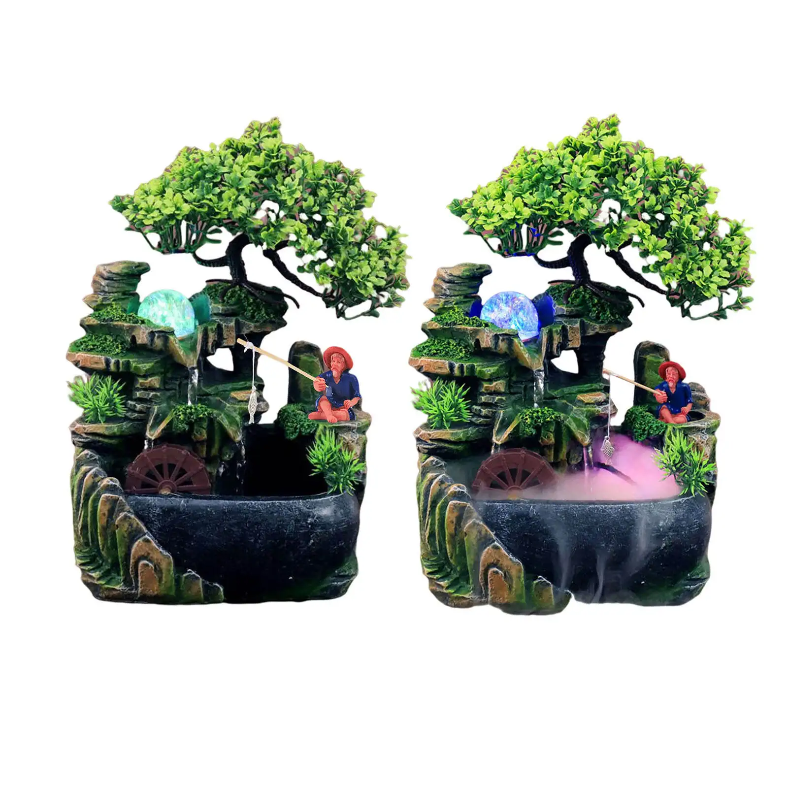 Настольный фонтан-водопад скальная статуя дзен для медитации расслабляющий